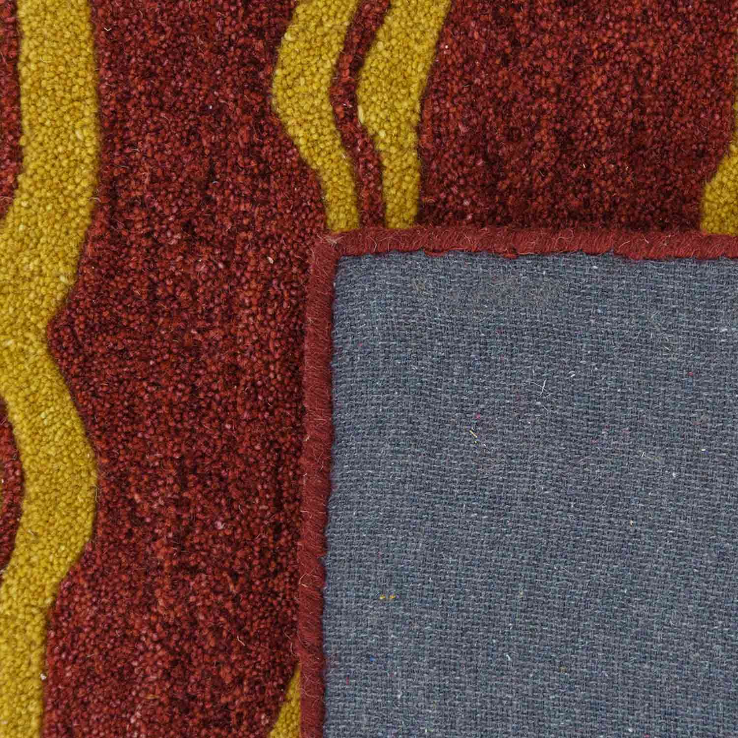 Tessellate- Rust Hand Tufted Woolen Rug By Eeshan Kashyap