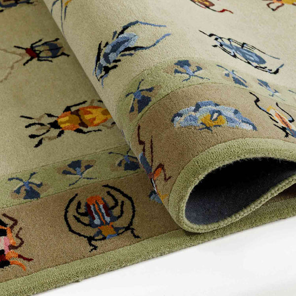 Vitrine Jade Hand Tufted Woollen And Viscose Rug By Varun Rana
