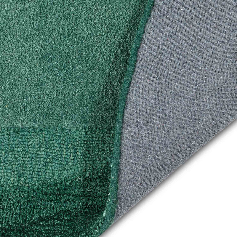 Green Vortex Woollen And Cotton Rug