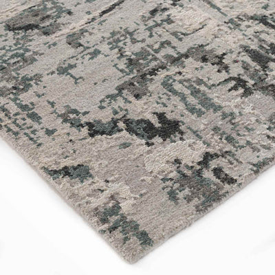 Chalk Carve Hand Knotted Woollen And Silk Rug