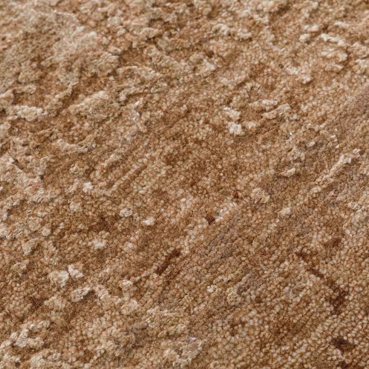 Cinnamon Hand Knotted Woollen And Silk Rug