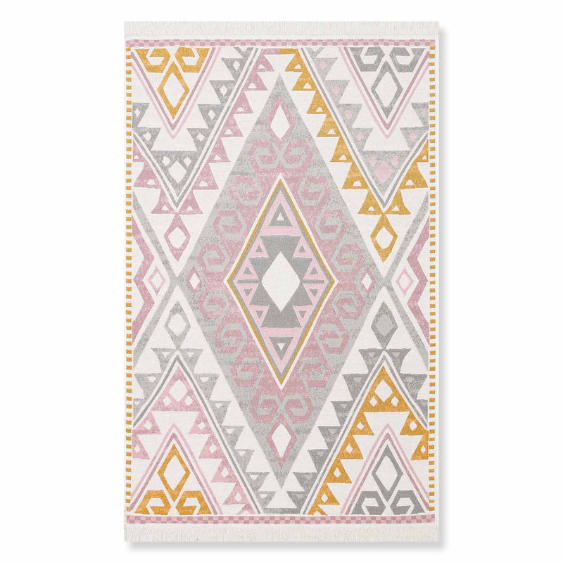 Patang Recycled Cotton Printed Reversible Kilim