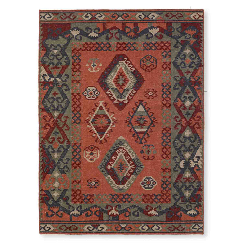 Aztec Hand Woven Woollen Kilim
