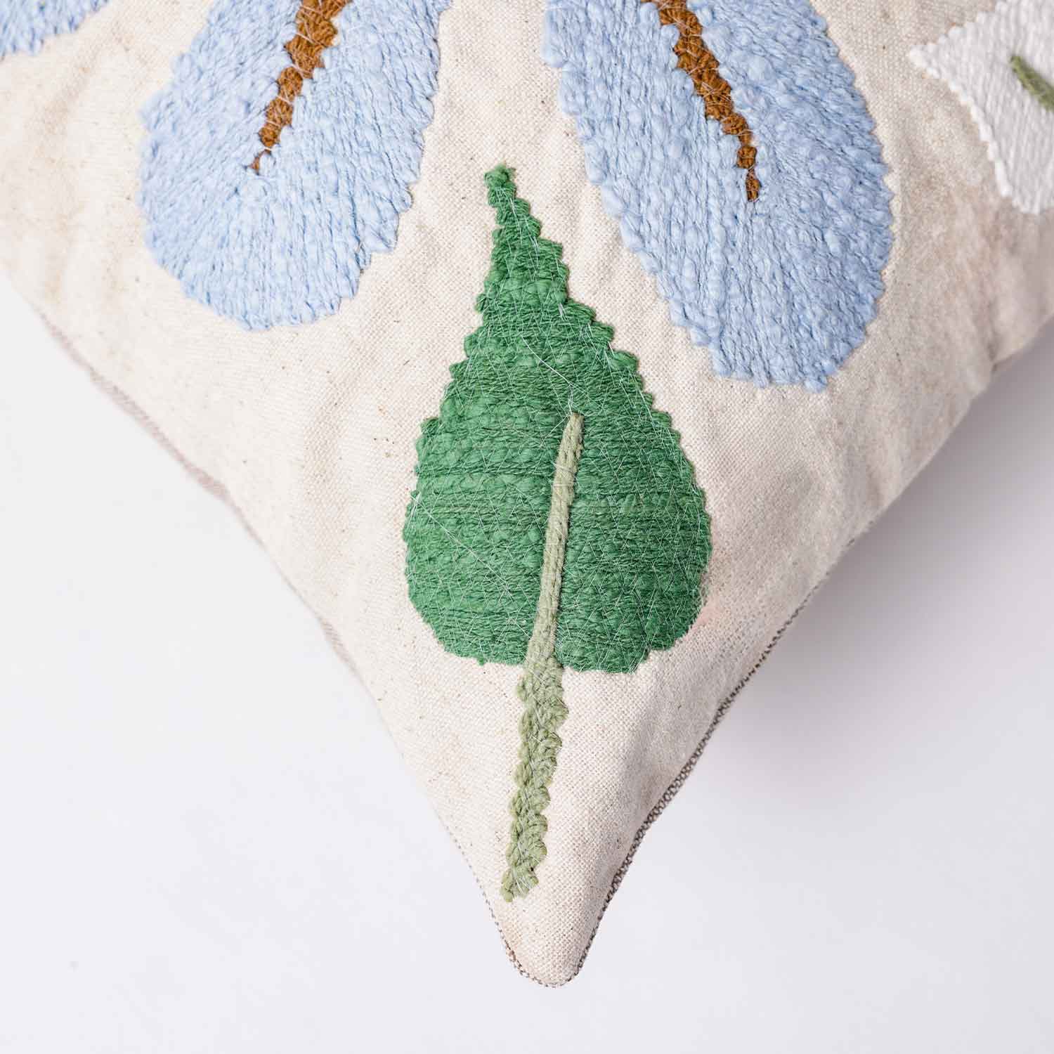 Bloom Embroidered Cotton Flex Cushion Cover