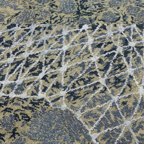 Muddle Hand Knotted Woollen And Viscose Rug