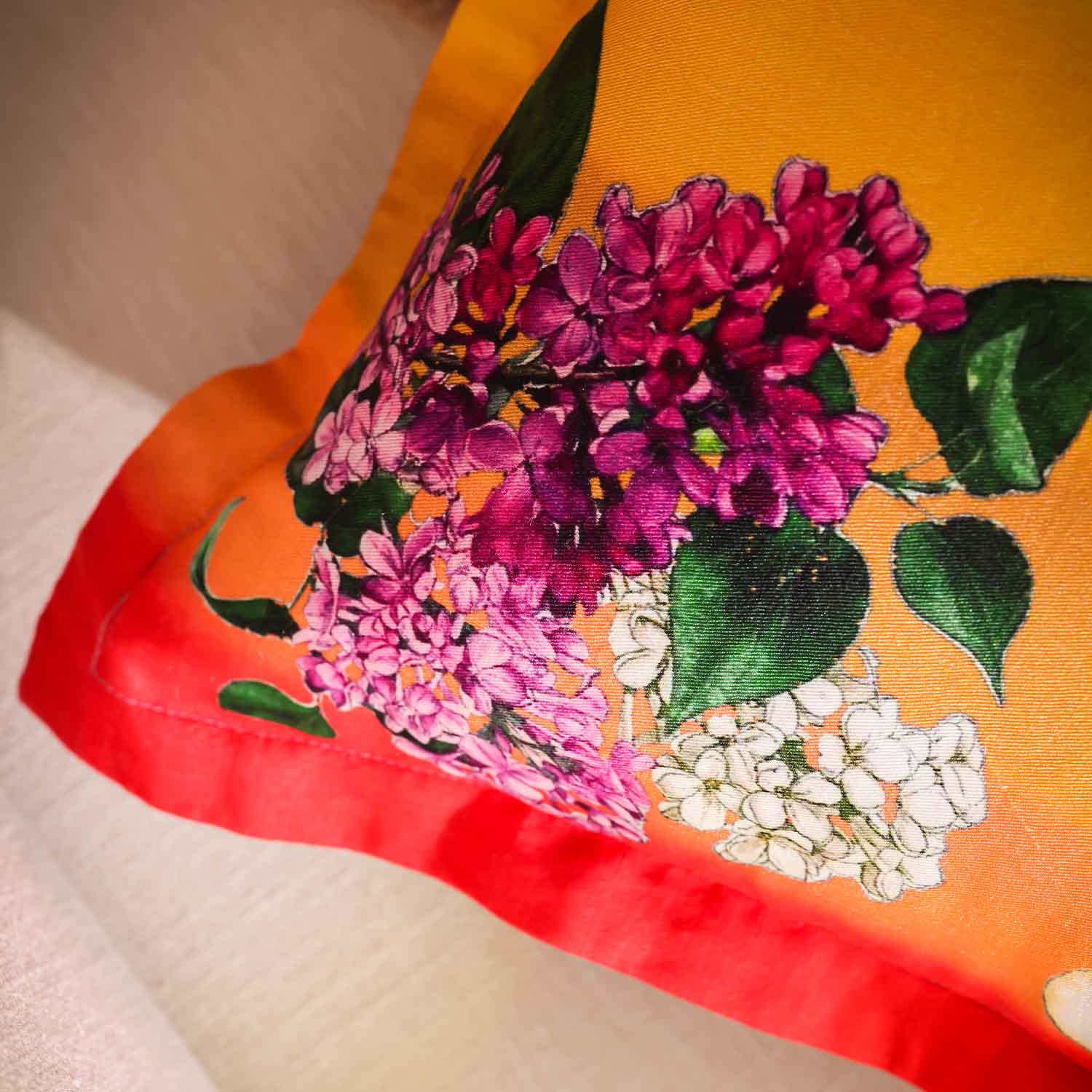 Shore Digital Printed Woollen And Silk Cushion By Mariella Ienna