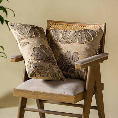 Sutra Cotton Patchwork Embroidered Cushion Cover