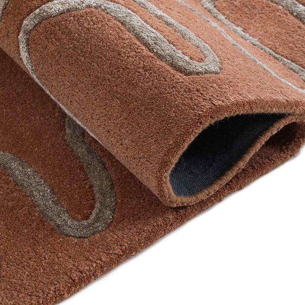 Roux Hand Tufted Woollen And Viscose Rug