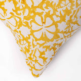 Daisy Block Printed Cotton Lumbar Cushion Cover