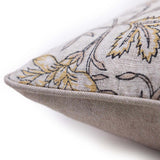 Flora Block Printed Cotton Cushion Cover