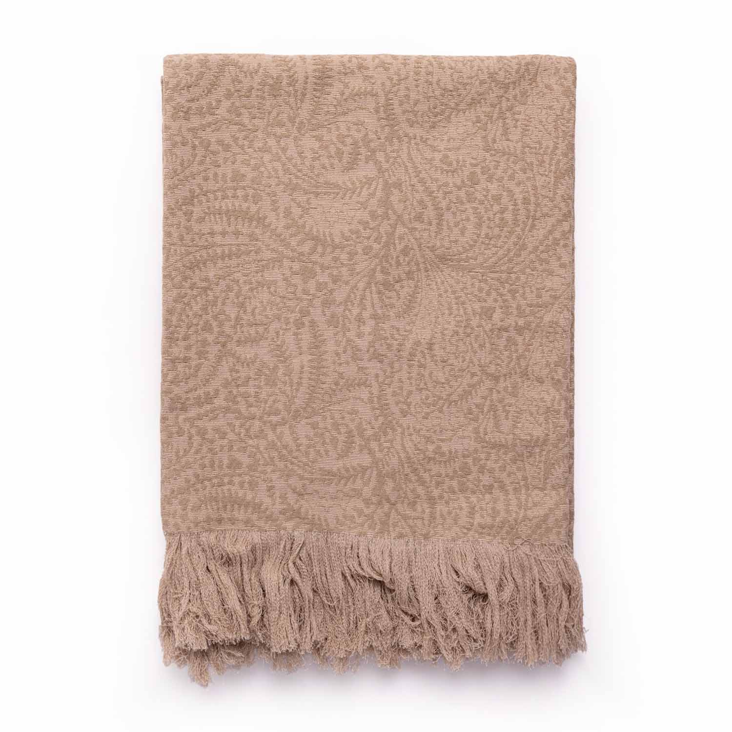 Biscuit Cotton Dobby Design Throw