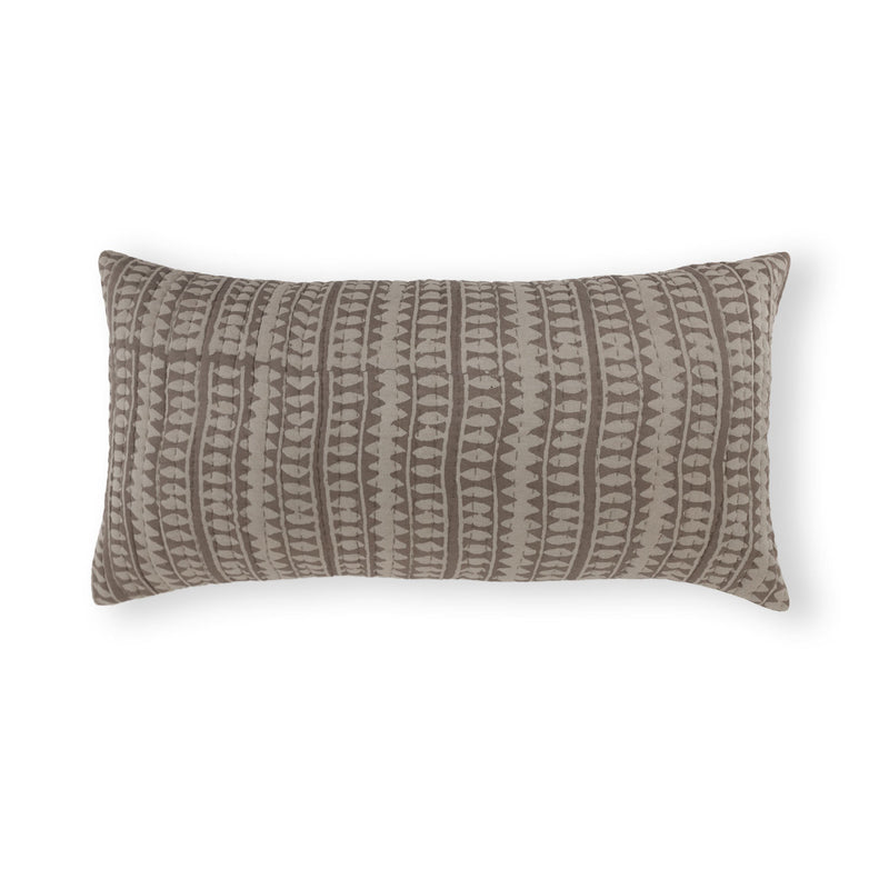 Cotton Dabu printed and quilted Ruva Lumber Cushion Cover