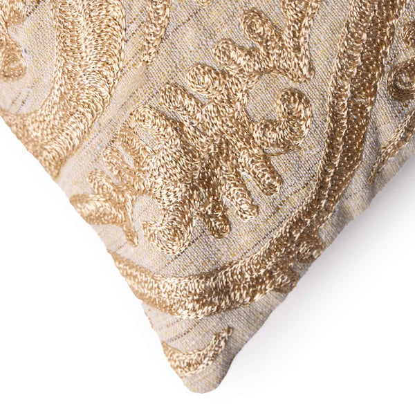 Tant Embroidered Gold Cushion Cover