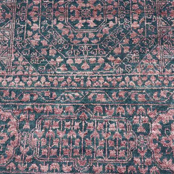 Huilen Hand Knotted Woollen And Viscose Rug