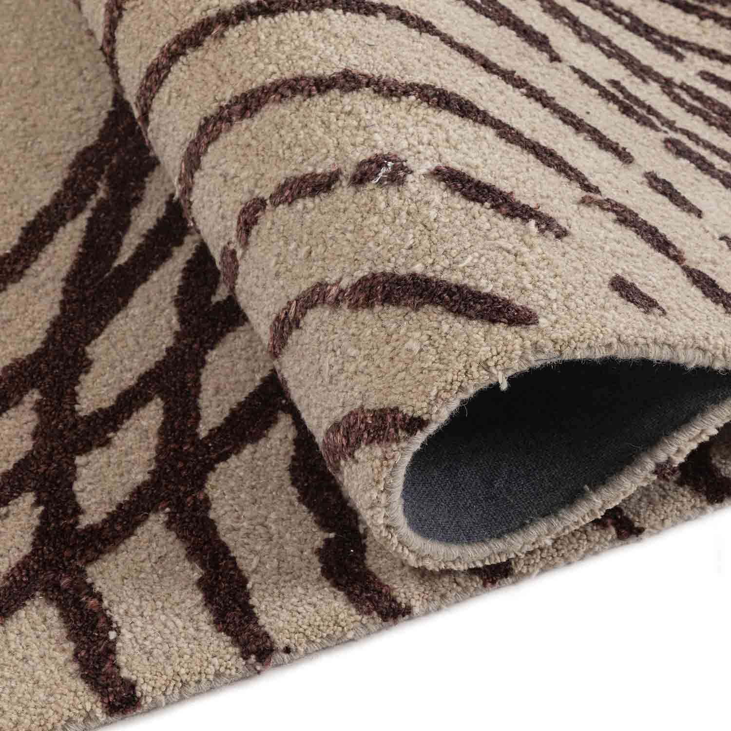 Merlot Hand Tufted Woollen And Viscose Rug