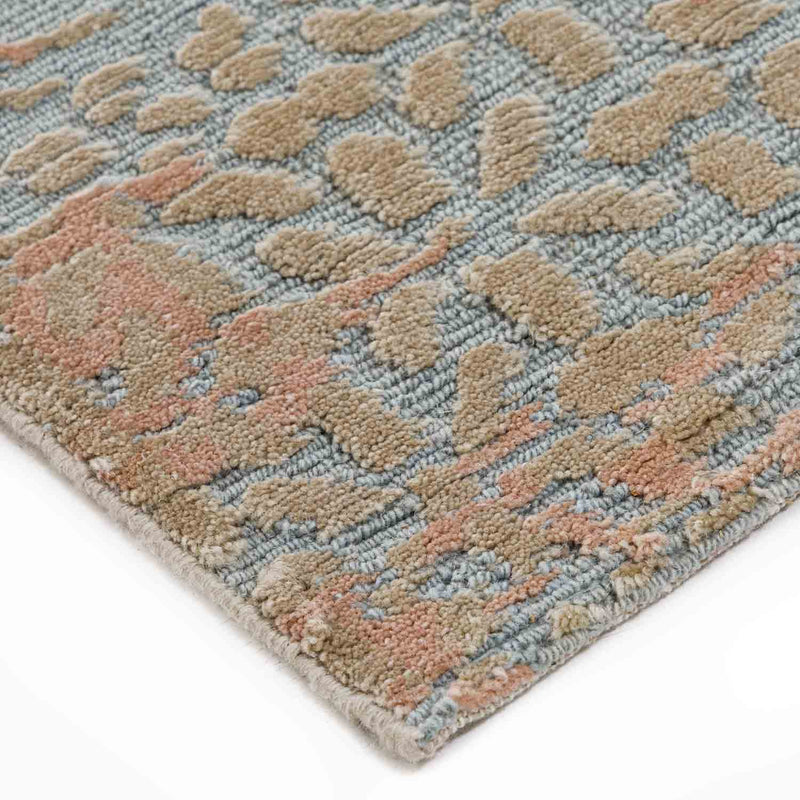 Rust-Shine Hand Knotted Woollen And Cottton Rug
