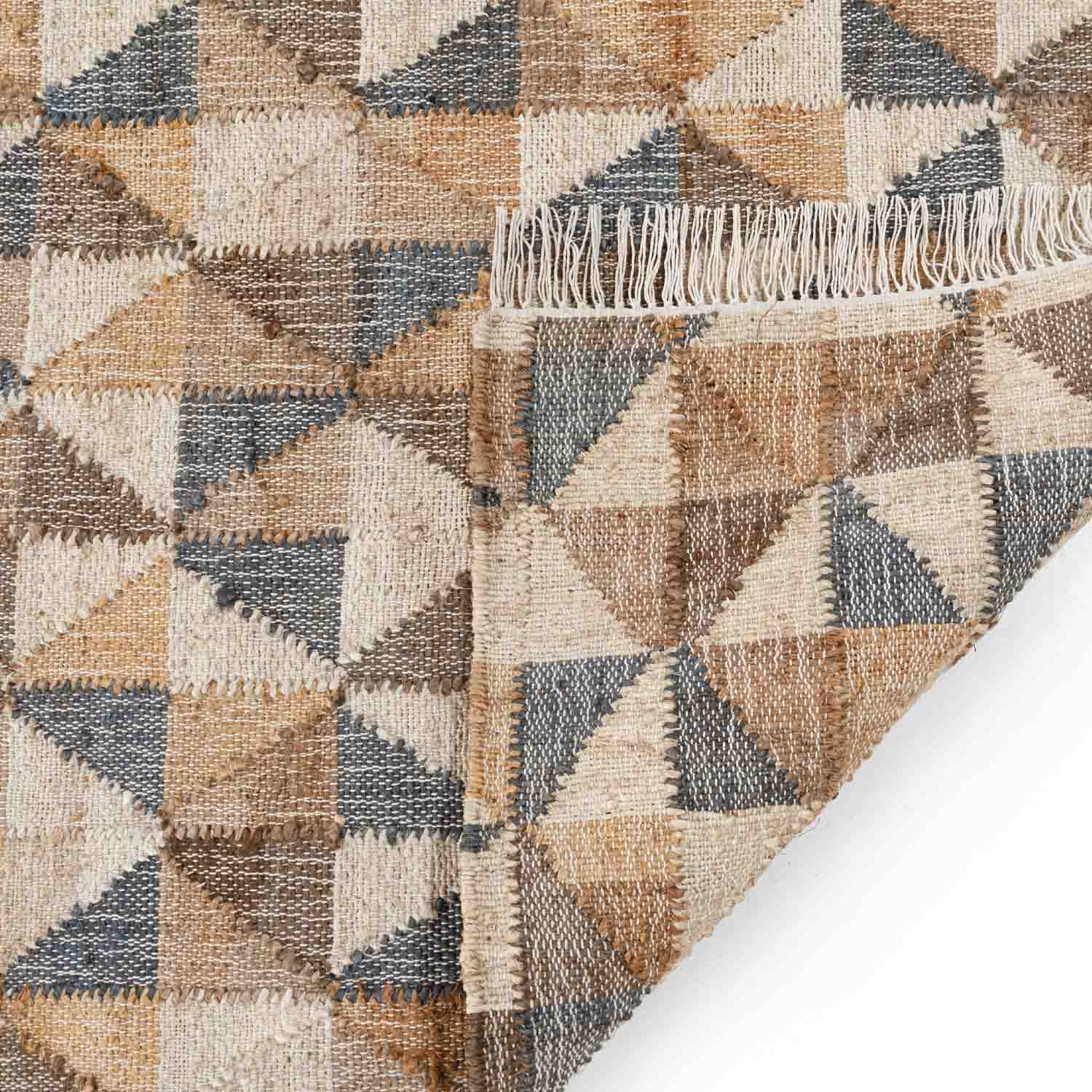 Triangular Jute Flat Weave Dhurrie