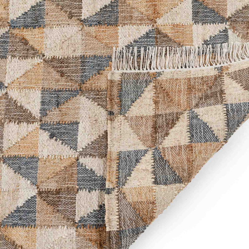 Triangular Jute Flat Weave Dhurrie