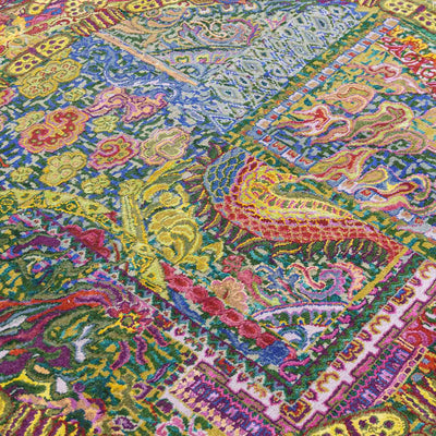 Crown Jewel Hand Knotted Woollen And Viscose Rug By Smitha Zachariah