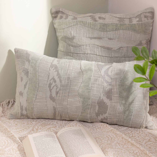 Variant Cotton Multi Textured Lumbar Cushion Cover