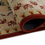 Blush Mosaic Hand Tufted Woollen And Viscose Rug By Varun Rana