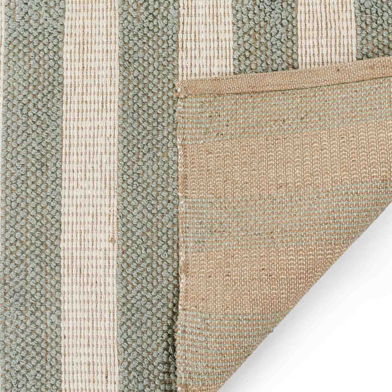 Striped Jute Flat Weave Dhurrie