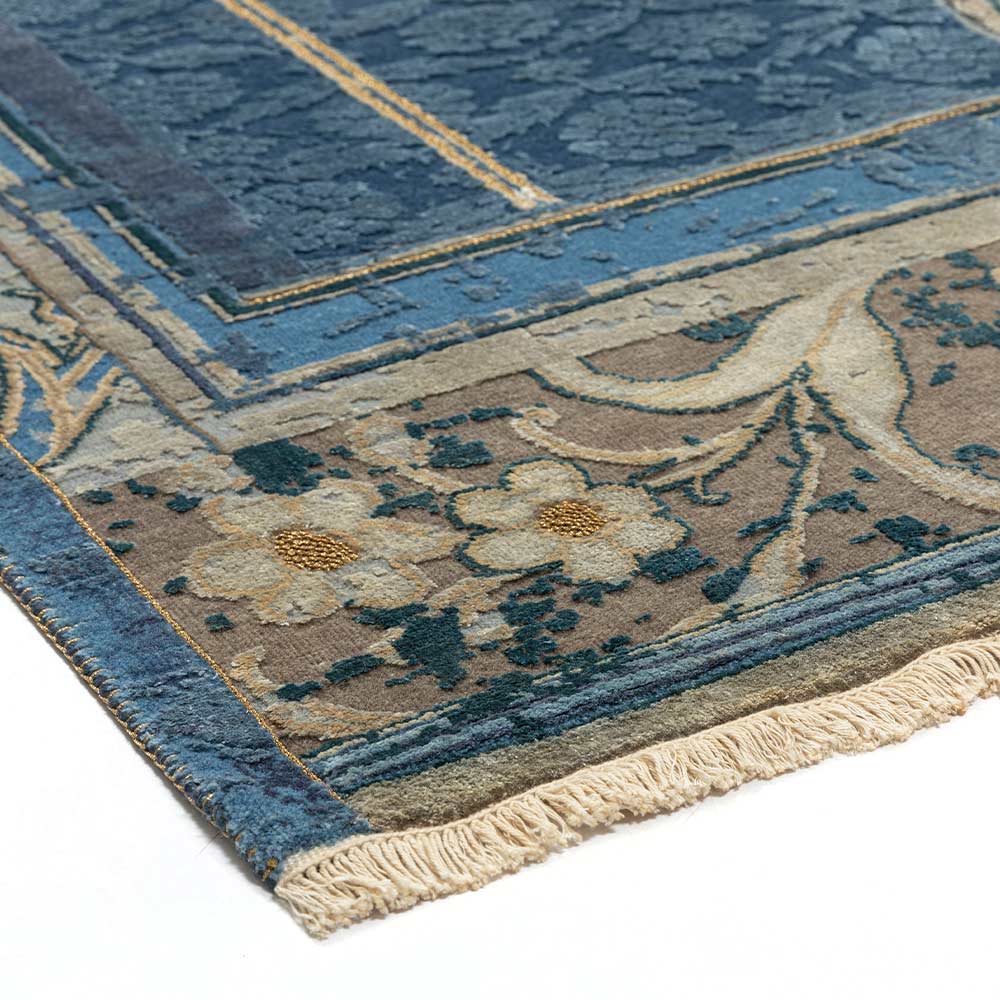 Brocade Garden Hand Knotted Woollen and Silk Runner By Tarun Tahiliani