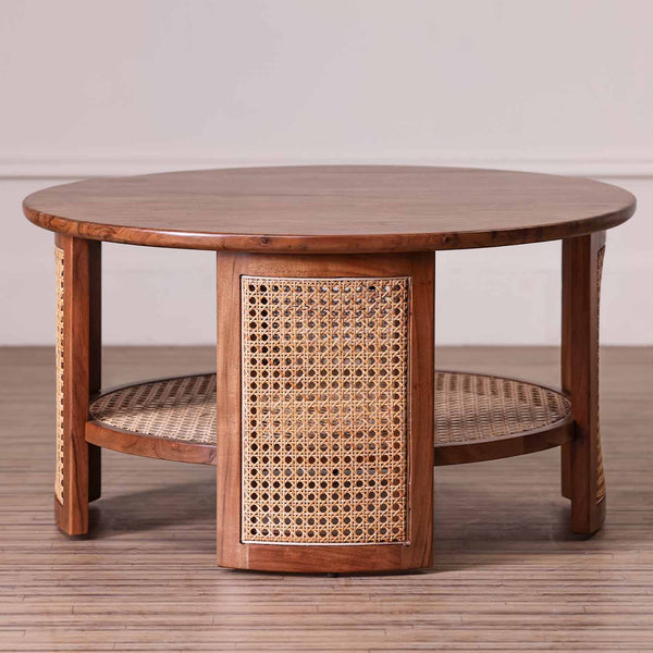 Crest Round Cane Coffee Table