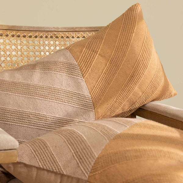 Arrowhead Cotton Handloom Lumbar Cushion Cover