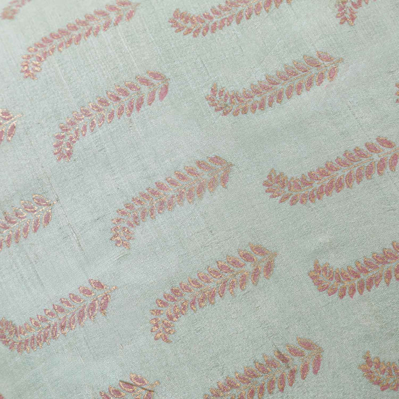Resham Silk block printed and gold printed Cushion Cover