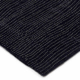 Wave-Black Hand Knotted Woollen and Cotton Rug By Abraham & Thakore