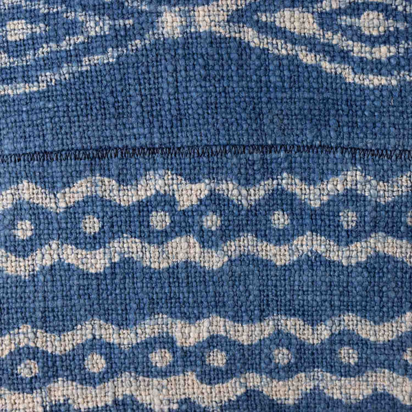 Mosaic Cotton Slub Dabu Block Printed Lumbar Cushion Cover