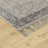 Zara Hand Woven Polyester and Jute Dhurrie