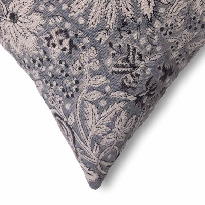 Rosie Block Printed Linen Chambray Cushion Cover