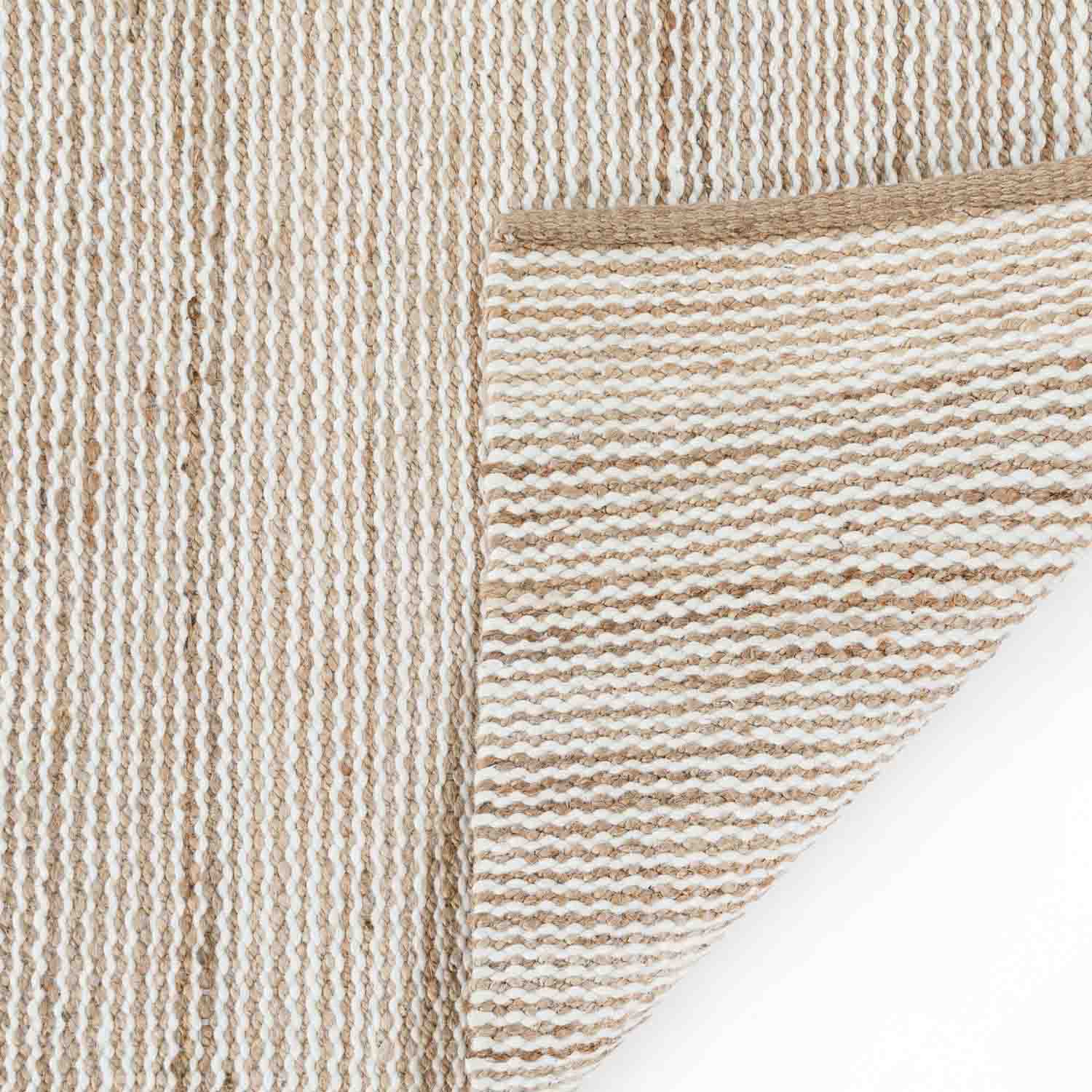 Textured Flatweave Wool And Jute Dhurrie