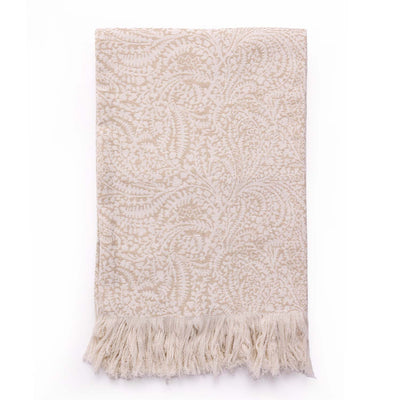 Nutmeg Cotton Jacquard Throw