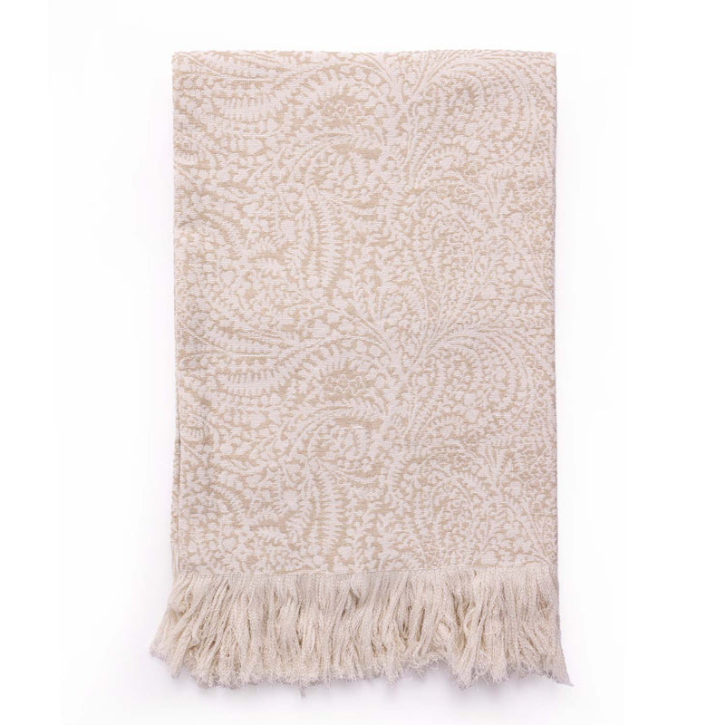 Cotton Jacquard Nutmeg Throw