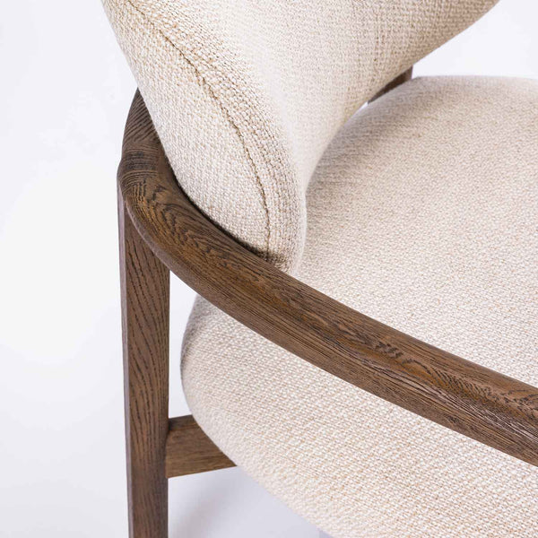 Alabat Oak Lounge Chair - Latte