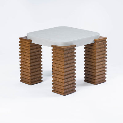 Madison Oak End Table - White