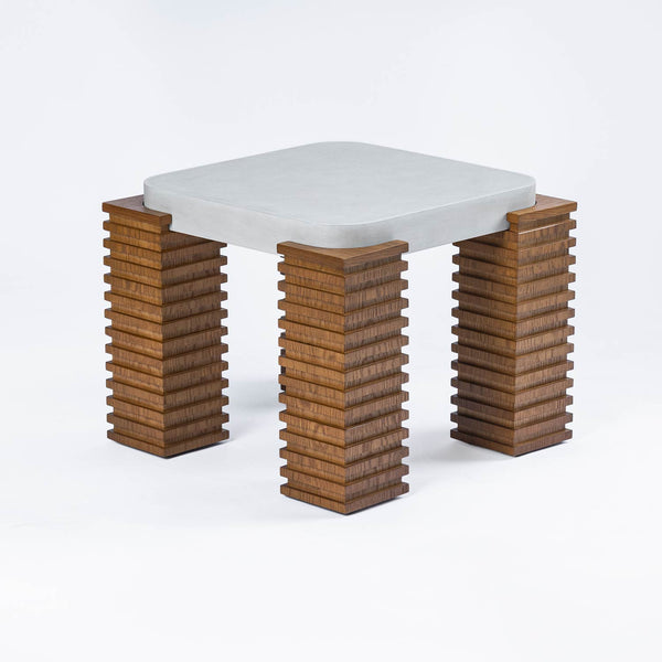 Madison Oak End Table - White