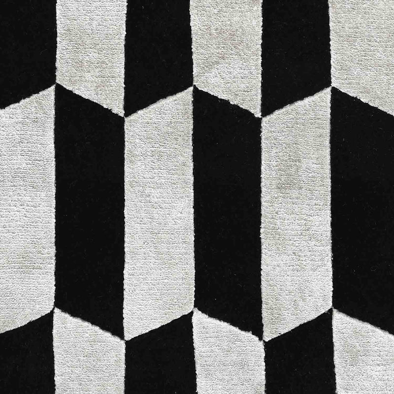 Tibetan Hand Knotted Woollen And Viscose Rug