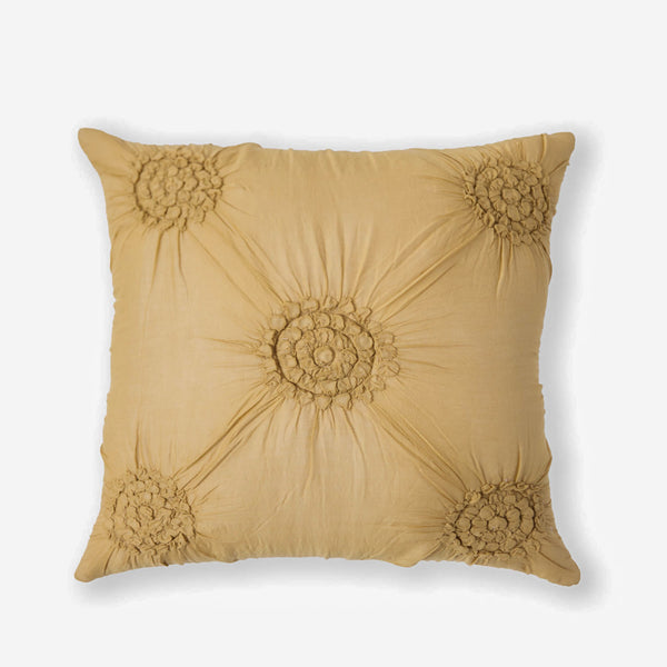 Petara Cotton Hand Quilted Shibori Textured Cushion Cover
