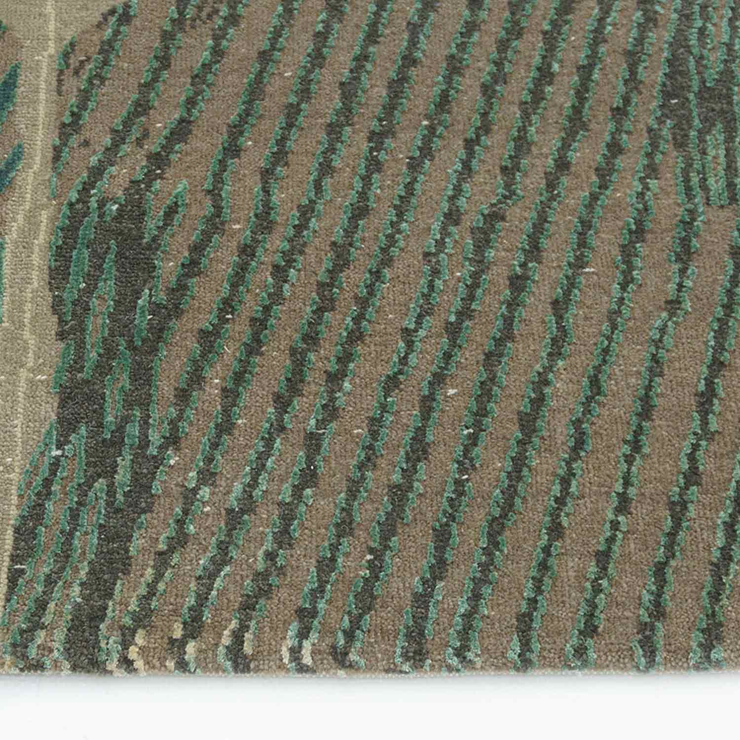 Vena Tera Hand Knotted Woollen And Viscose Rug