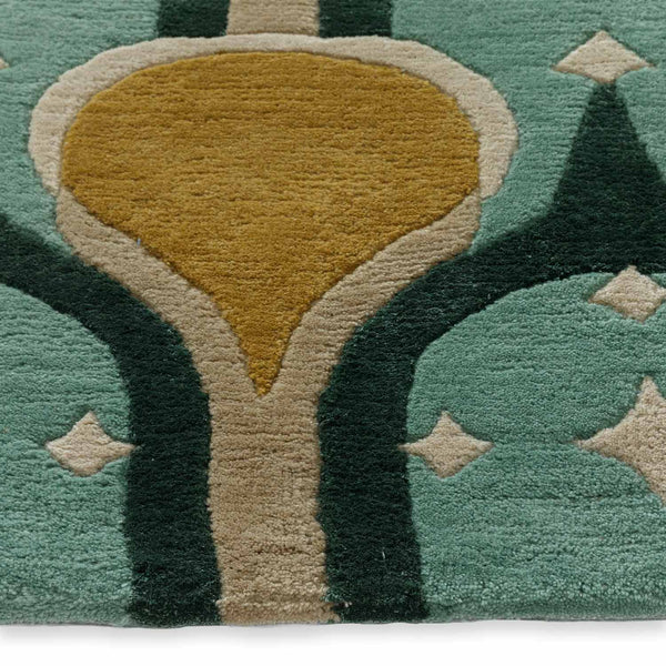 Gyantse Hand Knotted Woollen And Viscose Rug