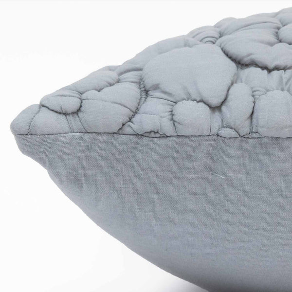 Tressa Cotton Handquilted Shibori Textured Lumbar Cushion Cover