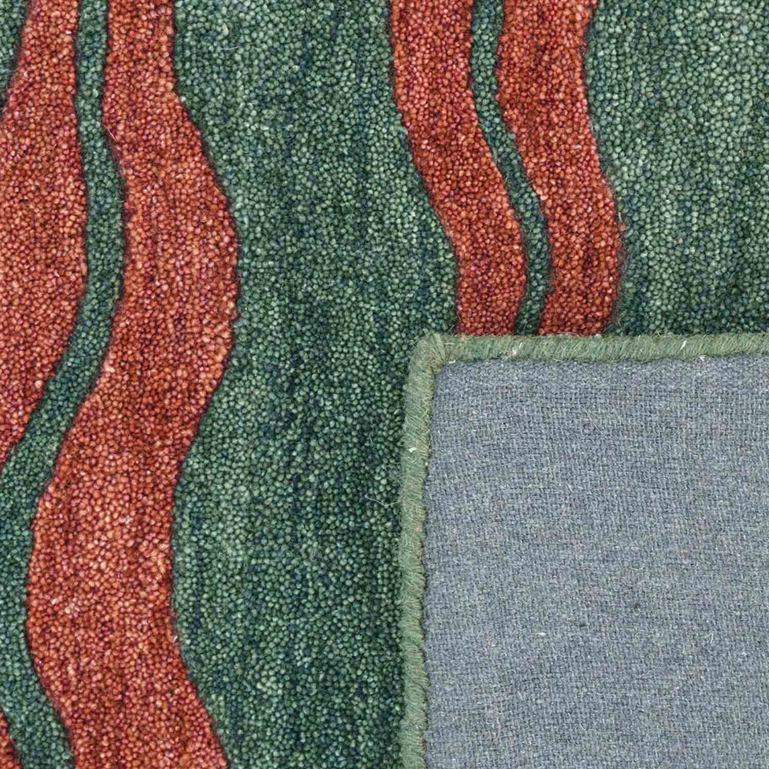 Tessellate-Green Hand Tufted Woolen Rug