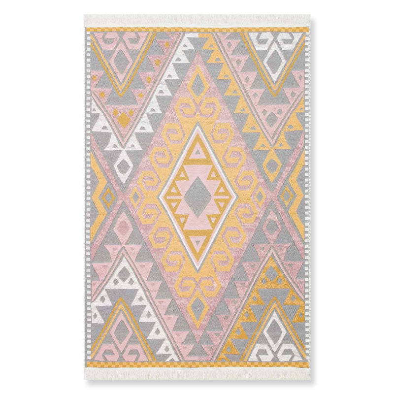 Patang Recycled Cotton Printed Reversible Kilim