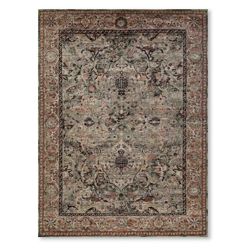 Hughette Hand Knotted Woollen And Silk Rug