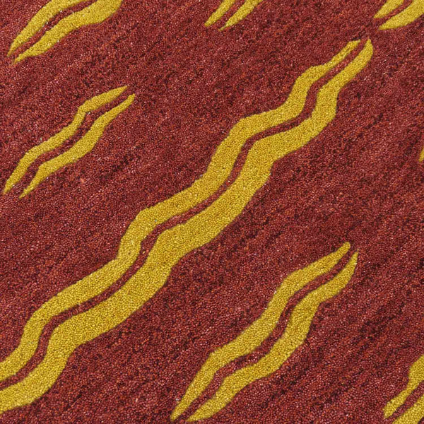 Tessellate- Rust Hand Tufted Woolen Rug By Eeshaan Kashyap
