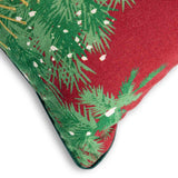 X-Mas Tree Digital Printed & Embroidered Cotton Linen Cushion Cover